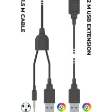 Subsonic Spectra LED žaidimų ausinės, juodos