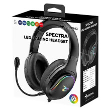 Subsonic Spectra LED žaidimų ausinės, juodos