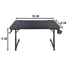 Subsonic Black Gaming Desk GEM