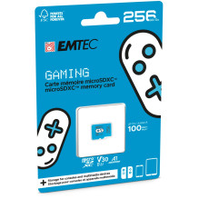 „Emtec MicroSDXC 256GB UHSI U3 V30 A1 Gaming“ mėlyna
