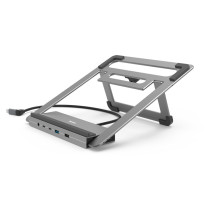 Hama 00200139 Connect2Office stovas, USB-C dokas, 12 prievadų, 100 W, pilka