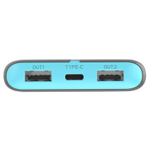 Tracer 47514 Energo 10000mAh Power Bank pilka/mėlyna