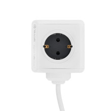 „Tellur Power Cube Extended“, maitinimo lizdas, 4 lizdai + 2 USB prievadai, 1,5 m laidas, baltas