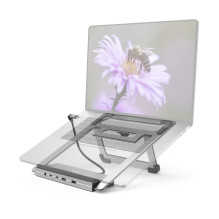 Hama 00200139 Connect2Office Stand, USB-C dock, 12 ports, 100 W, Gray