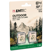 Emtec SDXC 64GB UHS-I U1 V10 Outdoor 2 pcs