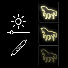 Manta SNL103WH Style Neon Lights Horse balta Manta SNL103WH Style Neon Lights Horse balta
