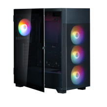 Zalman S5 Neo Black ATX, FRGB ventiliatorius x4