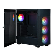 Zalman S5 Neo Black ATX, FRGB ventiliatorius x4