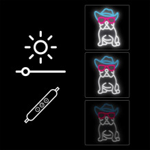 Manta SNL114MT Style Neon Lights BULDOG WITH GLASSES Manta SNL114MT Style Neon Lights BULDOG WITH GLASSES