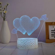 Manta SNL115RGB LED lempa Šviesos apdaila Heart RGB 3D