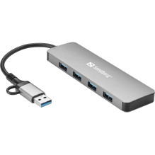 Sandberg 136-63 USB-C / A iki 4xUSB 3.0 Hub
