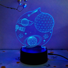 Manta SNL118RGB LED lempa Šviesos apdaila Kosmos RGB 3D