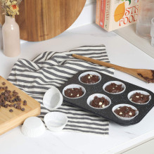 Salter BW07035BRMFOB Megastone 6 Cup Muffin Pan