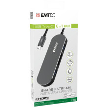 „Emtec HUB 6-in-1 Type-C T650C“