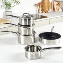 Salter BW06746EU7 Timeless Collection nerūdijančio plieno 5 dalių keptuvių rinkinys