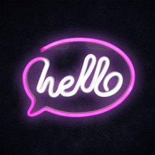 Manta SNL08PKT Style Neon Lights HELLO Pink / White Manta SNL08PKT Style Neon Lights HELLO Pink / White