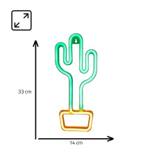 Manta SNL07GNT stiliaus neoninės lemputės CACTUS žalios / geltonos spalvos Manta SNL07GNT stiliaus neoninės lemputės CACTUS žalios / geltonos spalvos