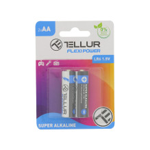 Tellur Flexi Power baterija, Super Alkaline, AA LR6, 1,5V, 2 vnt / rinkinys
