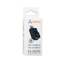 Sbox H-606 3 Port USB-A (1x 3.0, 2x 2.0)
