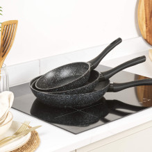 Salter BW11459BRMFOB Megastone Thermo Collar 3-Piece Frying Pan Set - 20 / 24 / 28cm
