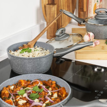 Salter BW02986G1EU7 Marblestone 3-Piece Saucepan Set - 16 / 18 / 20cm