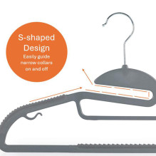 Beldray LA070598GRYFEU7 pilkos plonos drabužių pakabos, 8 vnt.