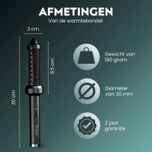 Revamp BR-1300A-EU Ceramic &amp; Ionic 30mm Hot Brush Black