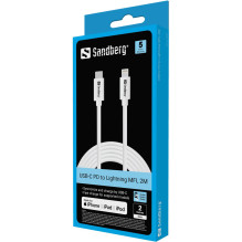 Sandberg 136-59 USB-C PD su Lightning MFI kabeliu, 2M