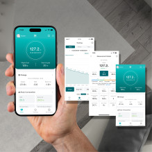 Homedics SCL-B200-BK3R GLO kūno analizatoriaus vonios svarstyklės Homedics SCL-B200-BK3R GLO kūno analizatoriaus vonios svarstyklės