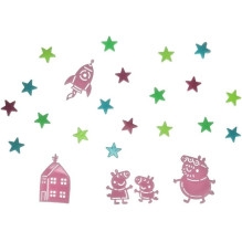 Paladone Peppa Pig Glow in the Dark Wall Decal Stars Paladone Peppa Pig Glow in the Dark Wall Decal Stars
