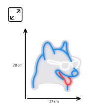 Manta SNL69MT stiliaus neoninių šviesų šuo su akiniais
