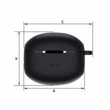 Manta MTWS008ETUI RYTMO ausinių dėklas, juodas