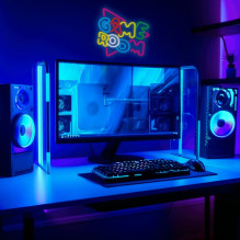 Manta SNL67MT stiliaus neoninių šviesų žaidimų kambarys