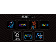 Manta SNL67MT stiliaus neoninių šviesų žaidimų kambarys