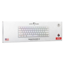 White Shark GK-002211V2 Wakizashi 2 White US Red Switches White Shark GK-002211V2 Wakizashi 2 White US Red Switches