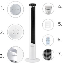 Lovio LVTF101N24C-WH Tower Fan AirWave White