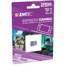 „Emtec SDXC 256GB Express Gaming UHS-I V30 A1“ atmintis „Emtec SDXC 256GB Express Gaming UHS-I V30 A1“ atmintis