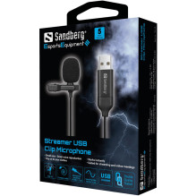 „Sandberg 126-40 Streamer“ USB mikrofonas su spaustuku