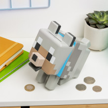 Paladone Minecraft Wolf Shaped Money Box