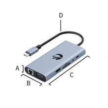 Hawk HW-HUB1101 11in1 adapteris USB-C