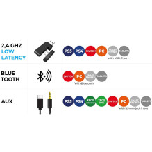 Subsonic Vektra Wireless Headset Black