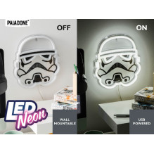 „Paladone“ „Žvaigždžių karų“ „Stormtrooper“ prie sienos tvirtinamas LED neoninis šviestuvas