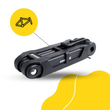XRIDER XR00FL01 Segmented Folding Bike Lock for Frame