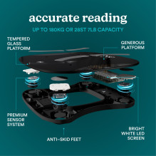 Homedics SCL-BC145-BK3R Essentials kūno analizatoriaus svarstyklės Homedics SCL-BC145-BK3R Essentials kūno analizatoriaus svarstyklės