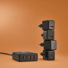 Hama 00201979 Charging Station With USB-C / USB-A 65 W Black