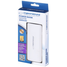 Esperanza EMP106WE Radium 8000 mAh Pilka, Balta