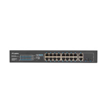 Lanberg Switch rack 19" POE+ 16x 100MB / 2X COMBO GIGABIT ETHERNET 150W