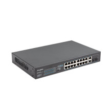Lanberg Switch rack 19" POE+ 16x 100MB / 2X COMBO GIGABIT ETHERNET 150W