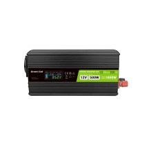 „Green Cell PowerInverter“ LCD 12 V 500 W / 10000 W automobilio keitiklis su ekranu – gryna sinusoidė