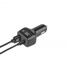 Green Cell automobilinis įkroviklis USB-C 48 W (maitinimo tiekimas 30 W, QC 3.0)